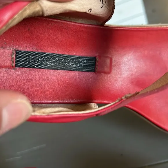 Neosens Women's Red Sandals Size 37 or 6.5 or 7 EU