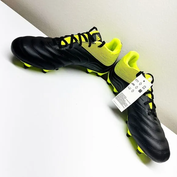 NEW Adidas COPA 19.3 Soccer Football FG Men's Cleats Shoes Black Neon Size 12