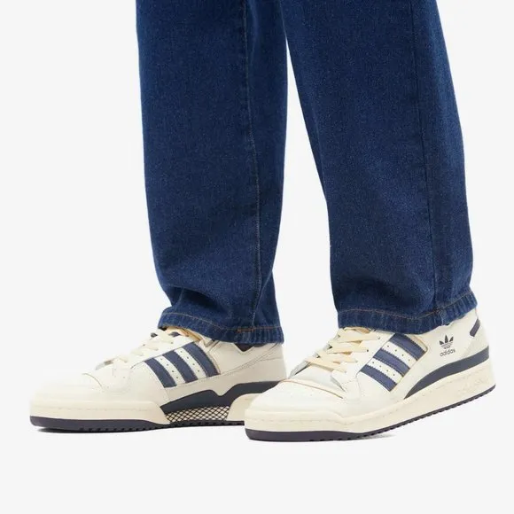 NEW adidas Forum 84 Low Court Shoes - LeatherOff White For Men 252