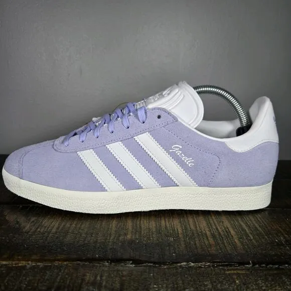 NEW Adidas Gazelle Womens Size 9 Casual Sneaker Shoes Purple Violet White IE0444
