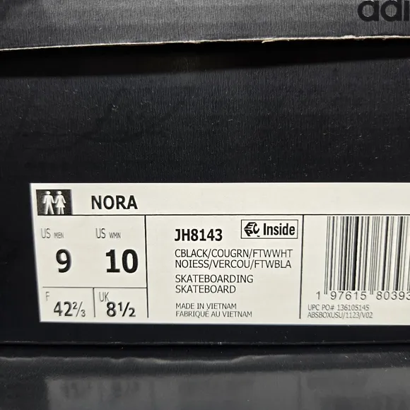 New adidas Nora 'Black Court Green' Men's Suede Shoes Size 9