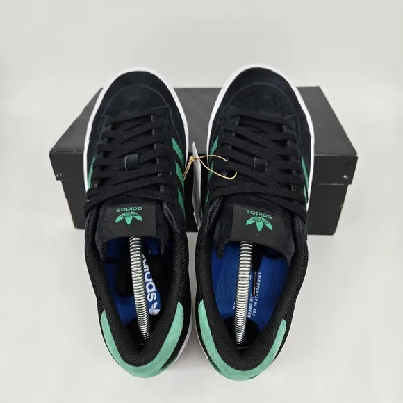 New adidas Nora 'Black Court Green' Men's Suede Shoes Size 9
