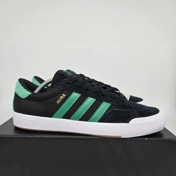 New adidas Nora 'Black Court Green' Men's Suede Shoes Size 9
