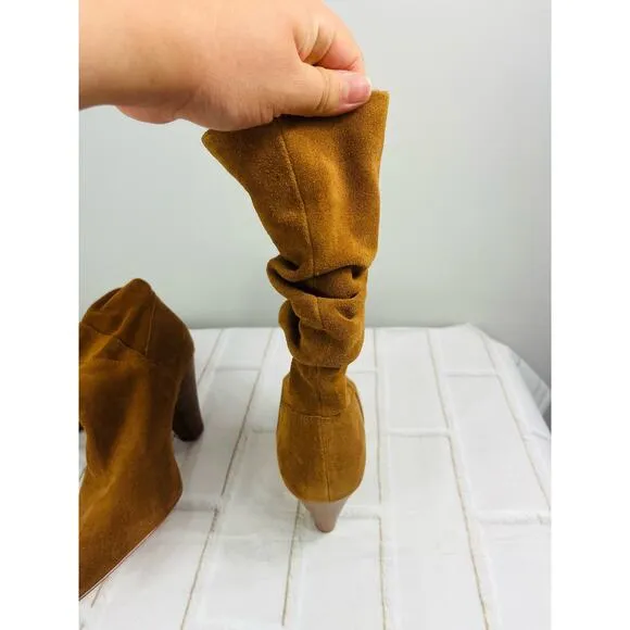 NEW Aldo brown slouchy pointed toe suede boots size 8
