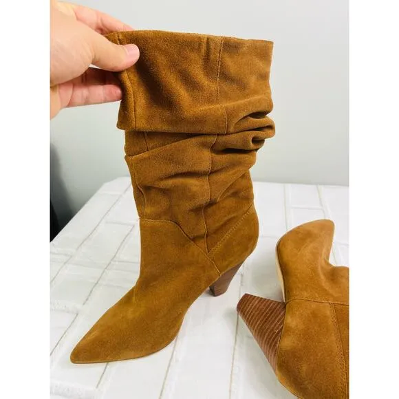 NEW Aldo brown slouchy pointed toe suede boots size 8