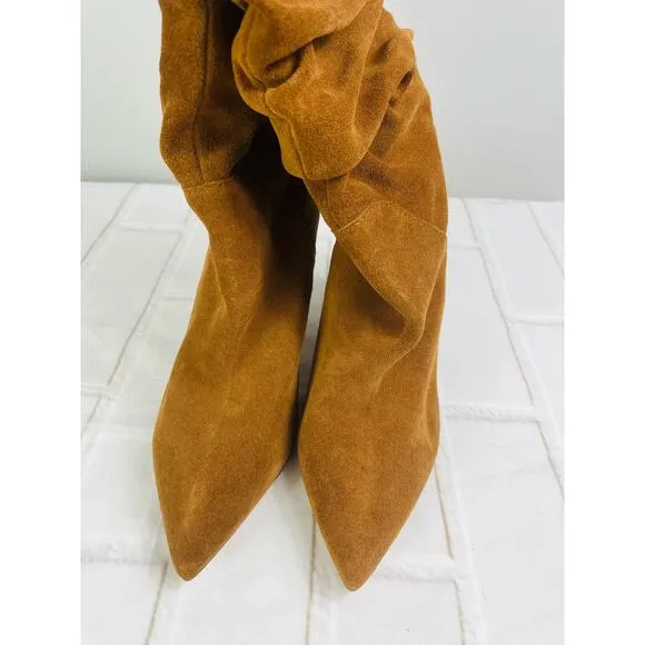 NEW Aldo brown slouchy pointed toe suede boots size 8