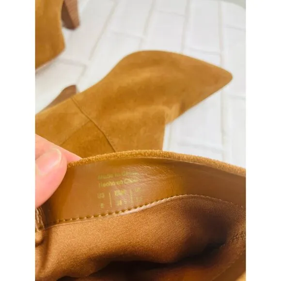 NEW Aldo brown slouchy pointed toe suede boots size 8