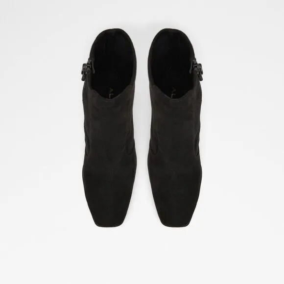 NEW Aldo Shoes Audrella Suede Square Toe Block Heel Ankle Booties Minimalist SZ9