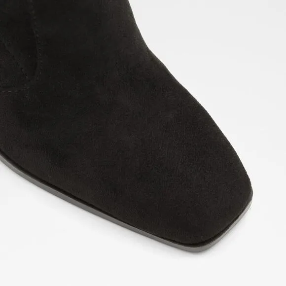 NEW Aldo Shoes Audrella Suede Square Toe Block Heel Ankle Booties Minimalist SZ9