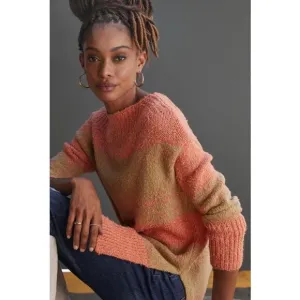 NEW Anthropologie Pilcro Rugby Stripe Pullover Split-Hem Tunic Sweater Medium