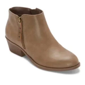NEW Arizona Womens Taupe Size 8 Camino Stacked Heel Booties