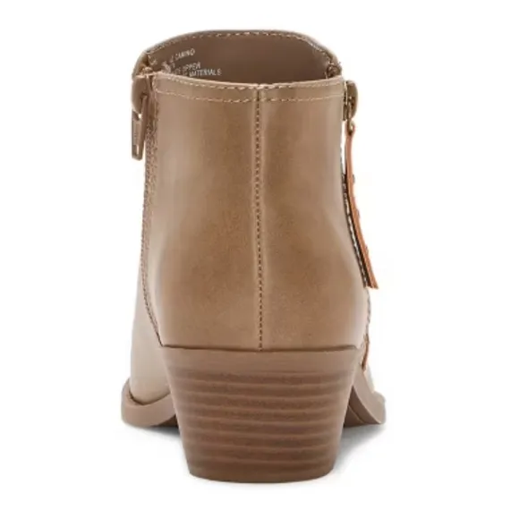 NEW Arizona Womens Taupe Size 8 Camino Stacked Heel Booties
