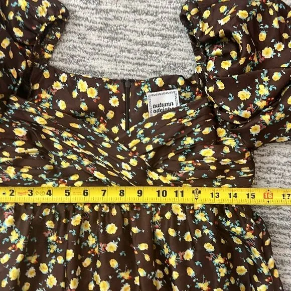 New AUTUMN ADEIGBO Bridgette Puff-Sleeve Mini Dress Size 4