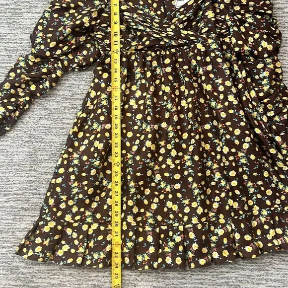 New AUTUMN ADEIGBO Bridgette Puff-Sleeve Mini Dress Size 4