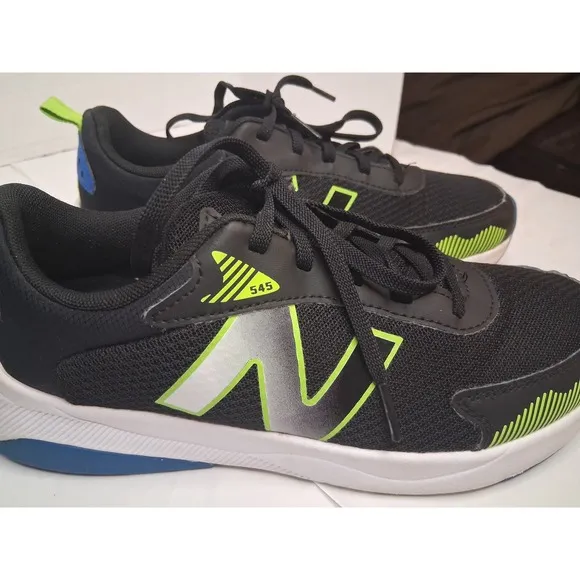 New Balance 545 Running Shoes Cushioned Lightweight Sneakers Black Boys 6