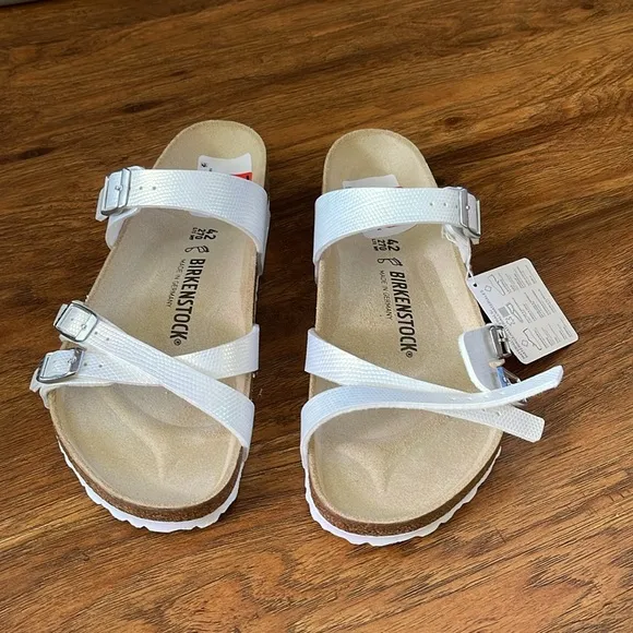 NEW Birkenstock Franca shiny lizard sandals