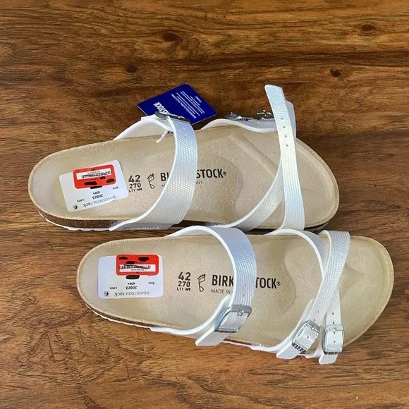 NEW Birkenstock Franca shiny lizard sandals