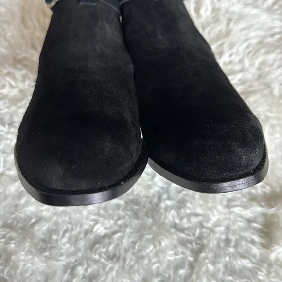 New Black Suede Leather Men’s Dress Ankle Boots/Booties Sz 7