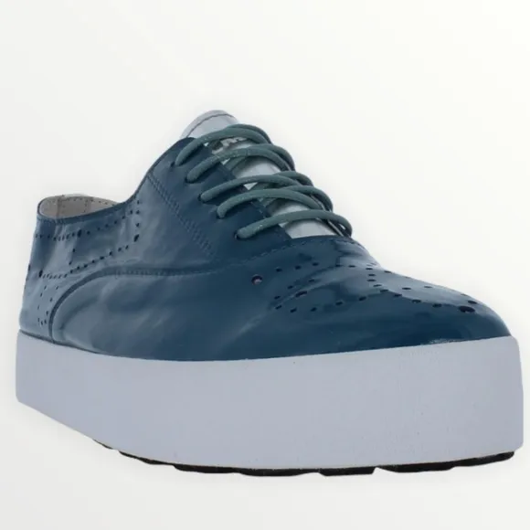 NEW BLACKSTONE NL41 Black Patent Leather Sneaker, Size 37/Size 6.5