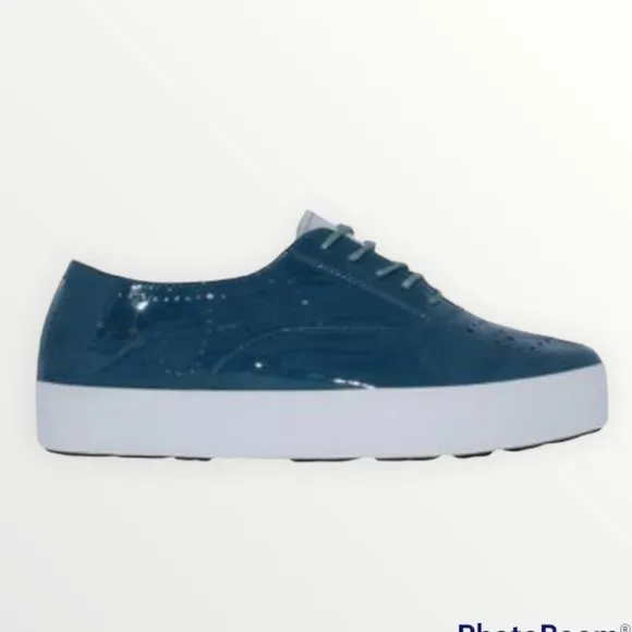 NEW BLACKSTONE NL41 Black Patent Leather Sneaker, Size 37/Size 6.5