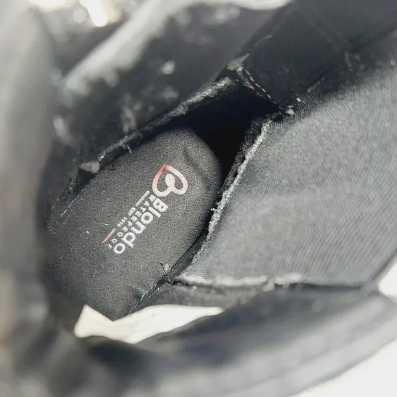 NEW Blondo Dahlia Black Nubuck Waterproof Motorcycle Booties F797