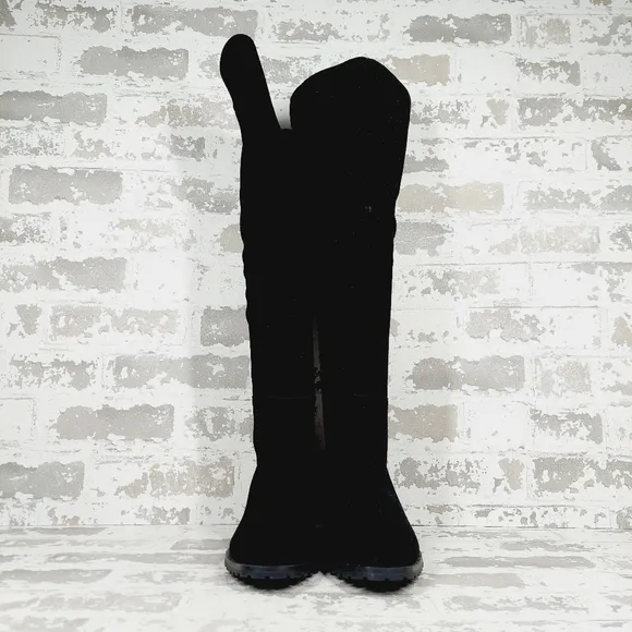 NEW Blondo Sierra Black Suede Leather Waterproof Over the Knee Boots M593