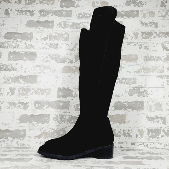 NEW Blondo Sierra Black Suede Leather Waterproof Over the Knee Boots M593