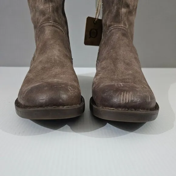 NEW Born Britton Over The Knee Boot Womens Size 8 Brown Distressed Leather