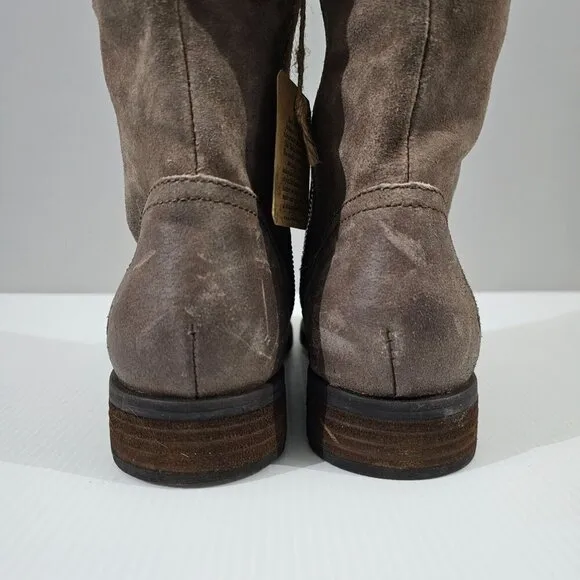 NEW Born Britton Over The Knee Boot Womens Size 8 Brown Distressed Leather
