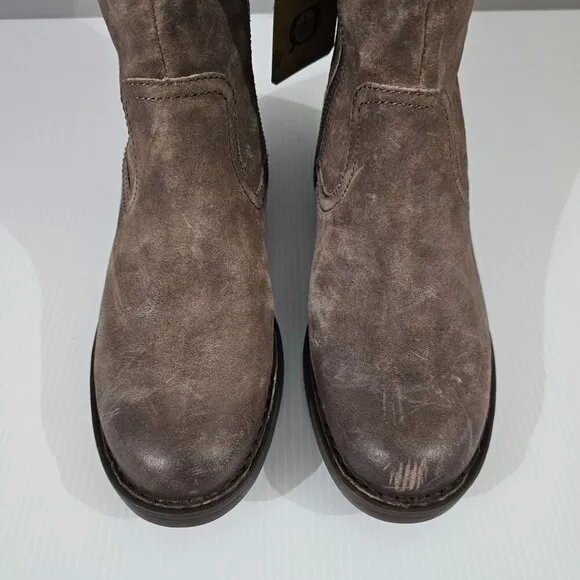 NEW Born Britton Over The Knee Boot Womens Size 8 Brown Distressed Leather