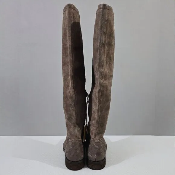 NEW Born Britton Over The Knee Boot Womens Size 8 Brown Distressed Leather