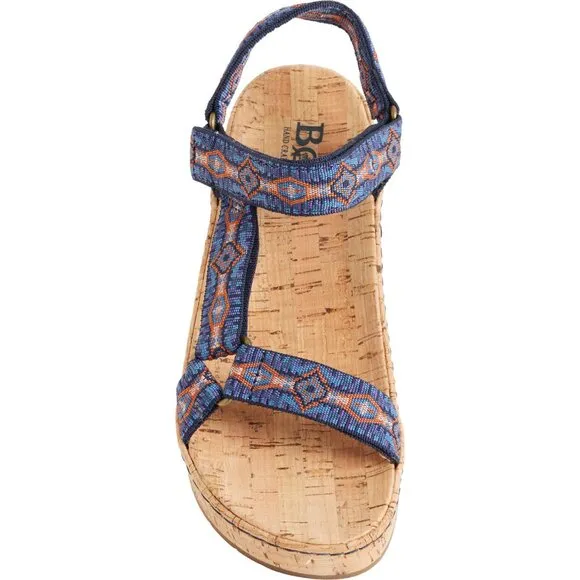new Born Sirena Cork Platform Wedge Ankle Strap Sandals Womens  (252)