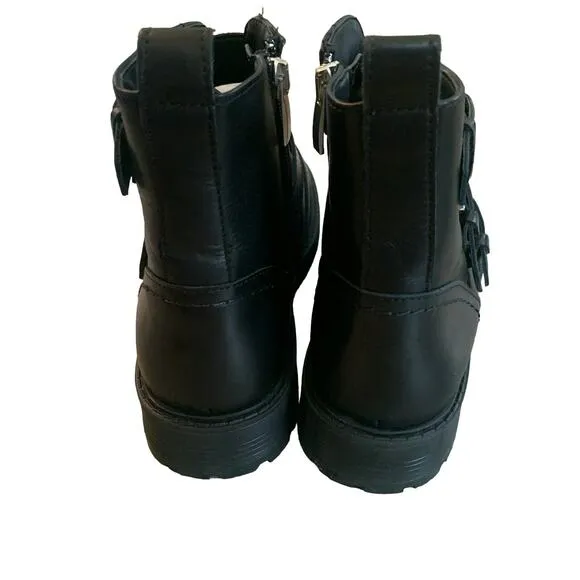 NEW CLARKS ORINOCO2 WOMEN'S BLACK LEATHER STUD BOOTS 9