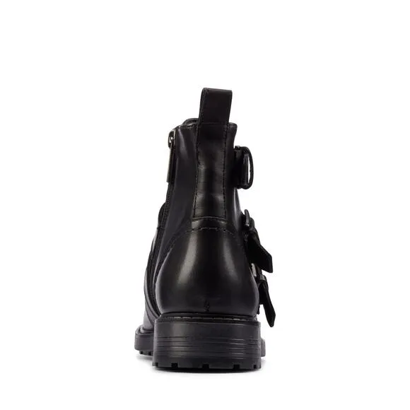 NEW CLARKS ORINOCO2 WOMEN'S BLACK LEATHER STUD BOOTS 9