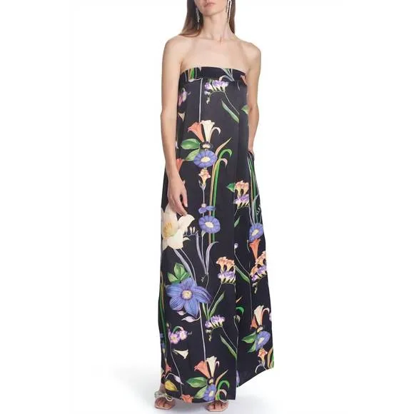 NEW COREY LYNN CALTER thalia maxi dress in black multi