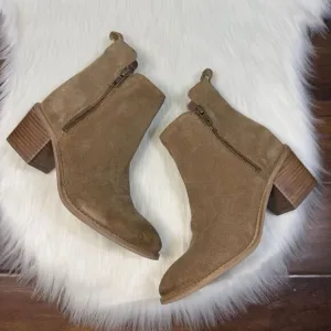 NEW Diba True Women's Size 7.5 M Brown Suede Leather Maze Walk Ankle Bootie Boot