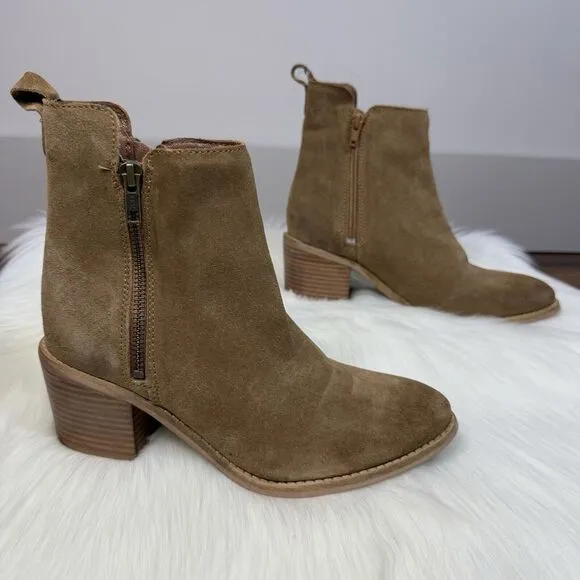 NEW Diba True Women's Size 7.5 M Brown Suede Leather Maze Walk Ankle Bootie Boot