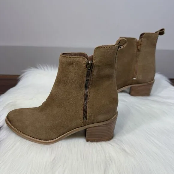 NEW Diba True Women's Size 7.5 M Brown Suede Leather Maze Walk Ankle Bootie Boot