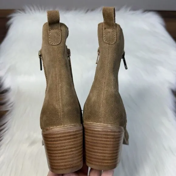 NEW Diba True Women's Size 7.5 M Brown Suede Leather Maze Walk Ankle Bootie Boot