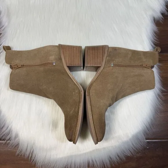 NEW Diba True Women's Size 7.5 M Brown Suede Leather Maze Walk Ankle Bootie Boot