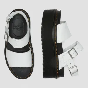 NEW Dr Martens VOSS Hydro White Leather Platform Strap Sandals Woman EU 42 US 10