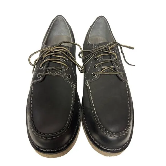 NEW! Eastland Lumber Down Oxford Black Leather Memory Foam Shoes Men's Size 9.5