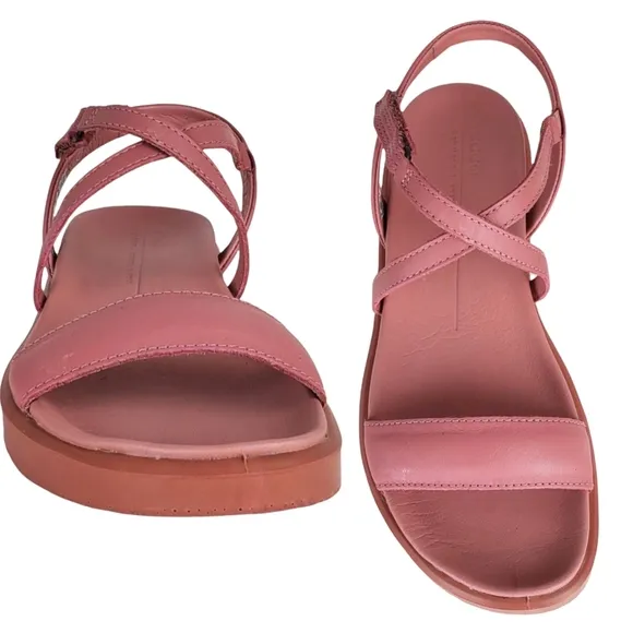 New ecco flowt lx comfort cross strappy leather sandals rose droid