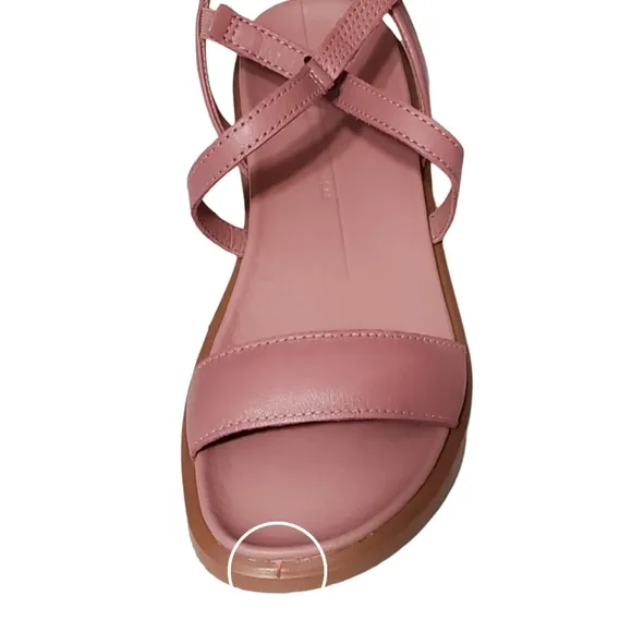 New ecco flowt lx comfort cross strappy leather sandals rose droid