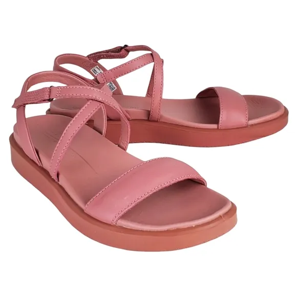New ecco flowt lx comfort cross strappy leather sandals rose droid