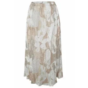 NEW ETHYL delphine broomstick skirt in tan and white