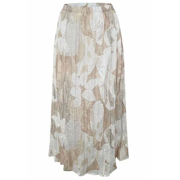 NEW ETHYL delphine broomstick skirt in tan and white
