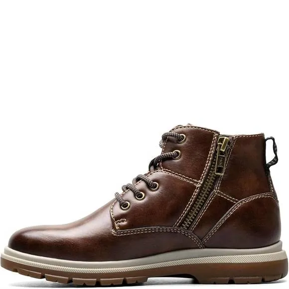 NEW FLORSHEIM boy's lookout lace boots in chestnut