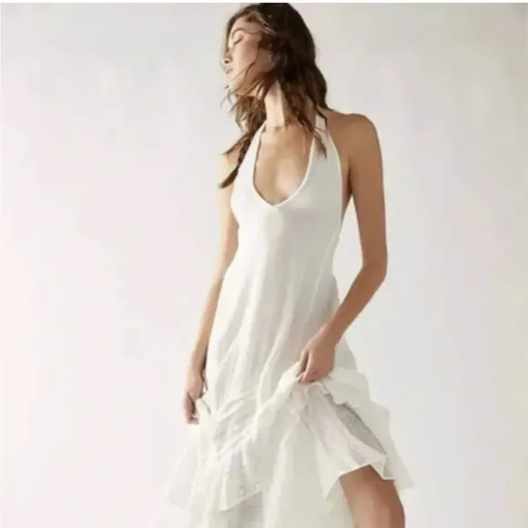 New FREE PEOPLE ENDLESS SUMMER SLICE OF HEAVEN MAXI DRESS IN IVORY sz S