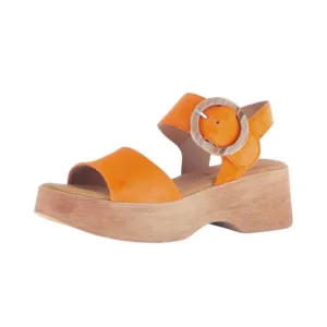 NEW GABOR women's suede wedge sandals in clementine